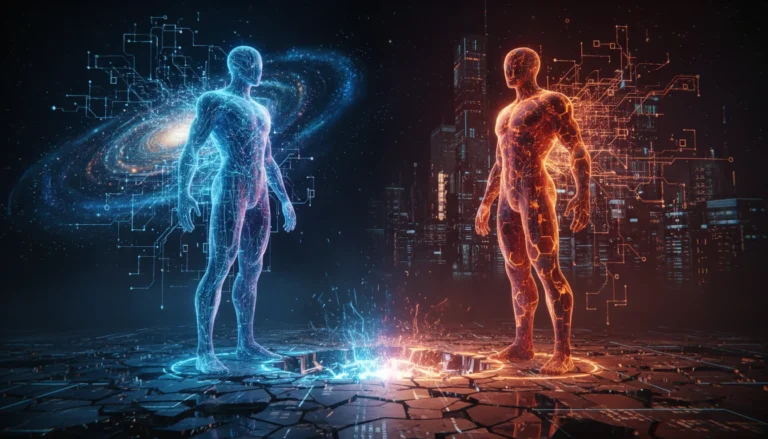 Representación visual de la competencia entre GPT-4 Turbo y Google Gemini Ultra, destacando la batalla de gigantes en IA generativa.